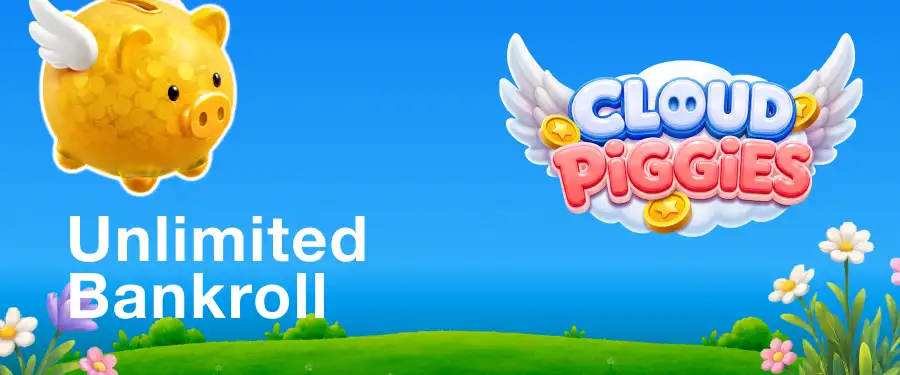 An unlimited virtual balance in the Cloud Piggies demo