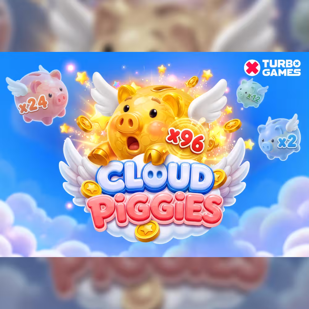 A gold x96 Cloud Piggies piggy surrounded by lower tiers marked x24, x2 and x1.2